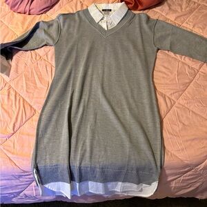 Sweater with polo built in